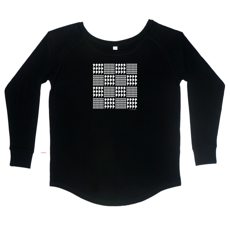 T-Shirt manica lunga da donna, girocollo profondo, con grafica cane Terranova - Newfy Prince of Wales T-Shirt manica lunga da donna, girocollo profondo, con grafica cane Terranova - Newfy Prince of Wales