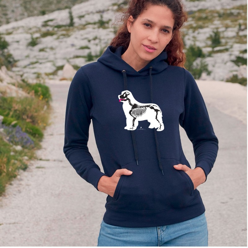 Felpa da donna con cappuccio con grafica cane Terranova - Newfy X Ray Felpa da donna con cappuccio con grafica cane Terranova - Newfy X Ray