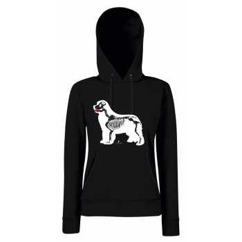 Felpa da donna con cappuccio con grafica cane Terranova - Newfy X Ray