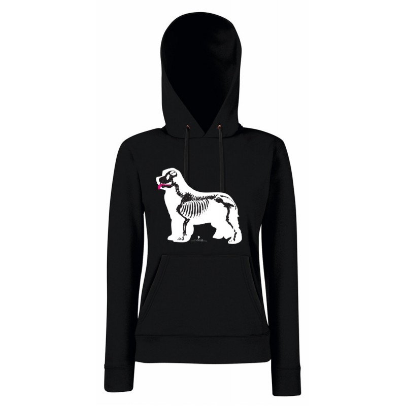 Felpa da donna con cappuccio con grafica cane Terranova - Newfy X Ray Felpa da donna con cappuccio con grafica cane Terranova - Newfy X Ray