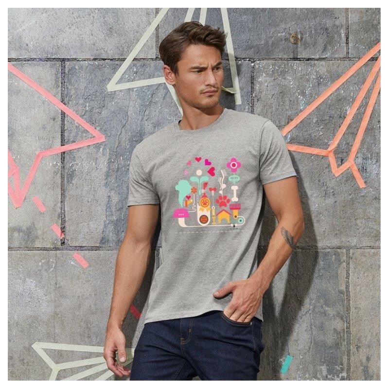 T-Shirt uomo cane Terranova - grafica Newfy Passion 1 T-Shirt uomo cane Terranova - grafica Newfy Passion 1