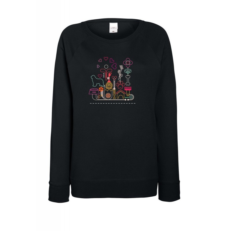 Felpa leggera da donna con grafica cane Terranova - Newfy Passion 2 Felpa leggera da donna con grafica cane Terranova - Newfy Passion 2