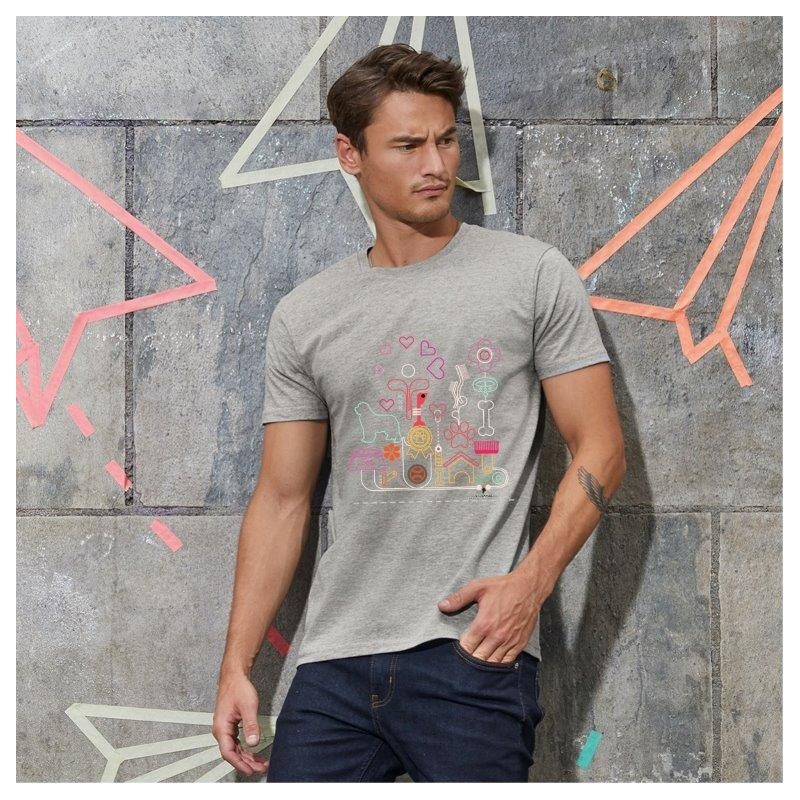 T-Shirt uomo cane Terranova - grafica Newfy Passion 2