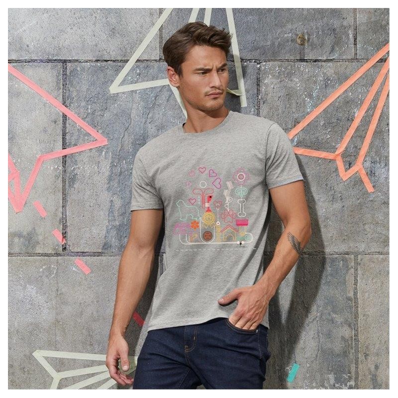 T-Shirt uomo cane Terranova - grafica Newfy Passion 2 T-Shirt uomo cane Terranova - grafica Newfy Passion 2