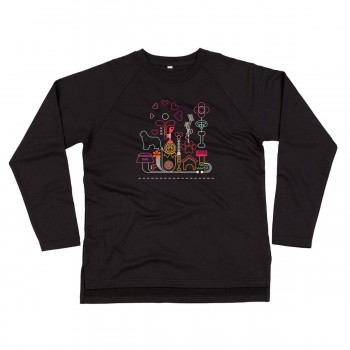 Felpa in cotone organico da donna con grafica cane Terranova - Newfy Passion 2
