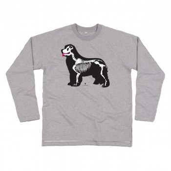 Felpa in cotone organico da donna con grafica cane Terranova - Newfy X Ray