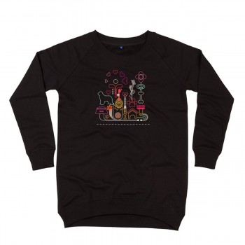 Felpa lunga da donna con grafica cane Terranova - Newfy Passion 2