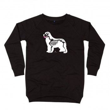 Felpa lunga da donna con grafica cane Terranova - Newfy X Ray