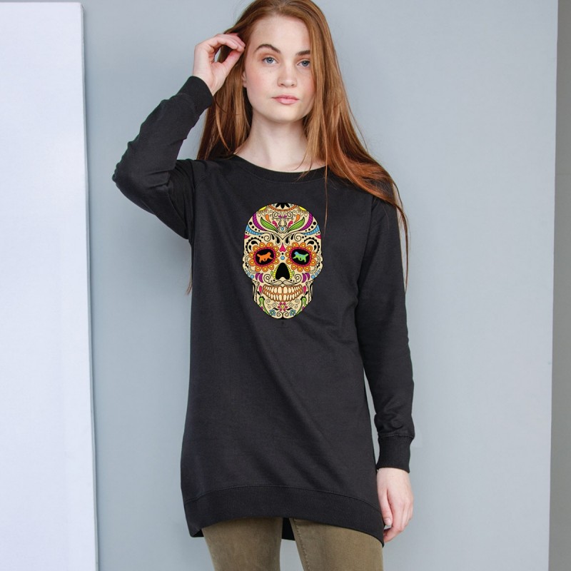 Felpa lunga da donna con grafica cane Terranova - Newfy La noche de los muertos 2 Felpa lunga da donna con grafica cane Terranova - Newfy La noche de los muertos 2