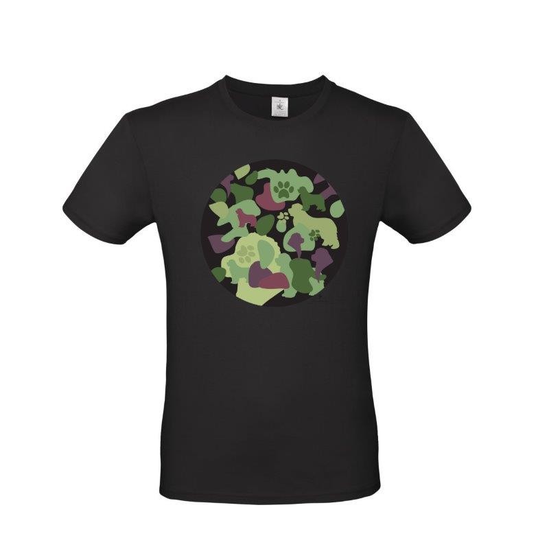 T-Shirt uomo con grafica cane Terranova - Camouflage T-Shirt uomo con grafica cane Terranova - Camouflage