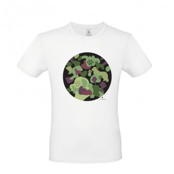 T-Shirt uomo con grafica cane Terranova - Camouflage