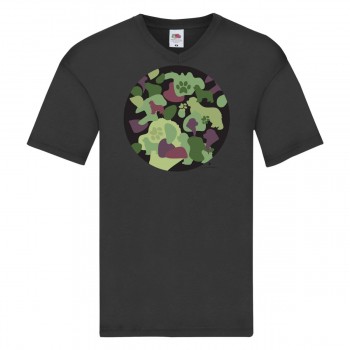 T-shirt bambino con grafica cane Terranova Newfy Camouflage