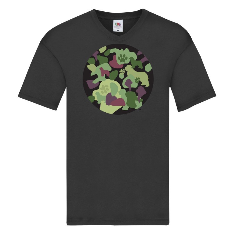 T-shirt bambino con grafica cane Terranova Newfy Camouflage T-shirt bambino con grafica cane Terranova Newfy Camouflage