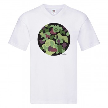 T-shirt bambino con grafica cane Terranova Newfy Camouflage