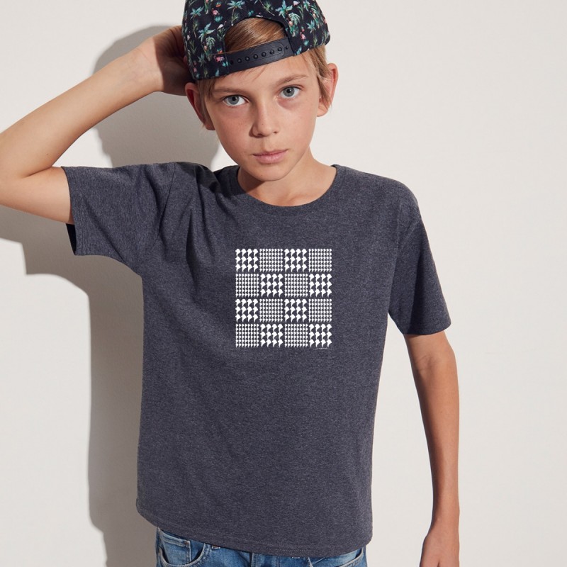 T-shirt bambino con grafica cane Terranova Newfy Prince of Wales T-shirt bambino con grafica cane Terranova Newfy Prince of Wales