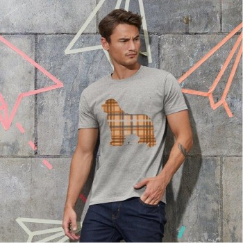 T-Shirt uomo con grafica cane Terranova - Tartan