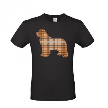 T-Shirt uomo con grafica cane Terranova - Tartan