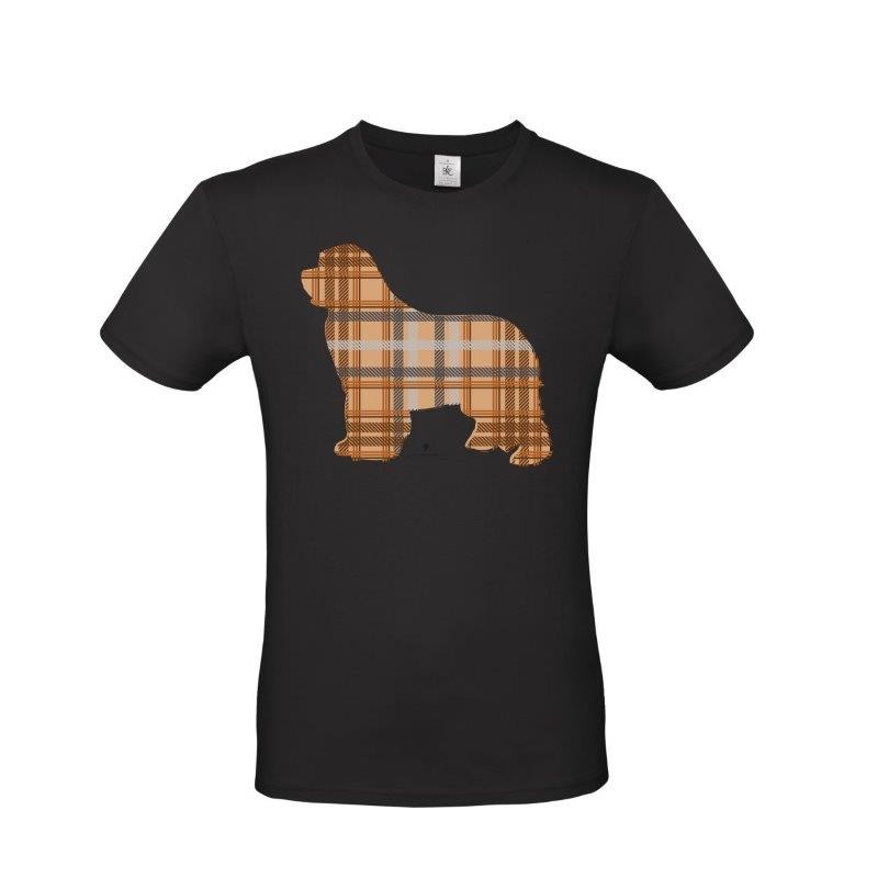 T-Shirt uomo con grafica cane Terranova - Tartan T-Shirt uomo con grafica cane Terranova - Tartan