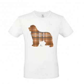 T-Shirt uomo con grafica cane Terranova - Tartan