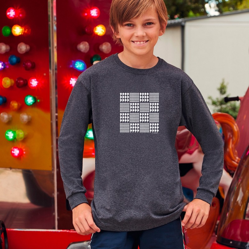 T-shirt a maniche lunghe per bambini con grafica cane Terranova Newfy Prince of Wales T-shirt a maniche lunghe per bambini con grafica cane Terranova Newfy Prince of Wales