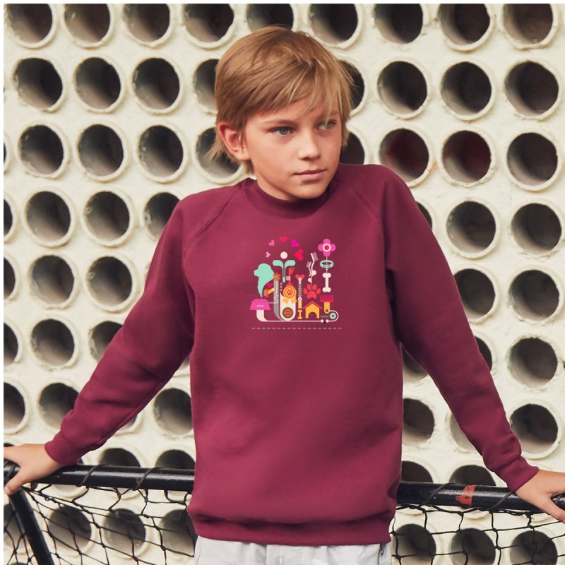 Felpa girocollo bambini con grafica Cane Terranova Newfy Passion 1 Felpa girocollo bambini con grafica Cane Terranova Newfy Passion 1
