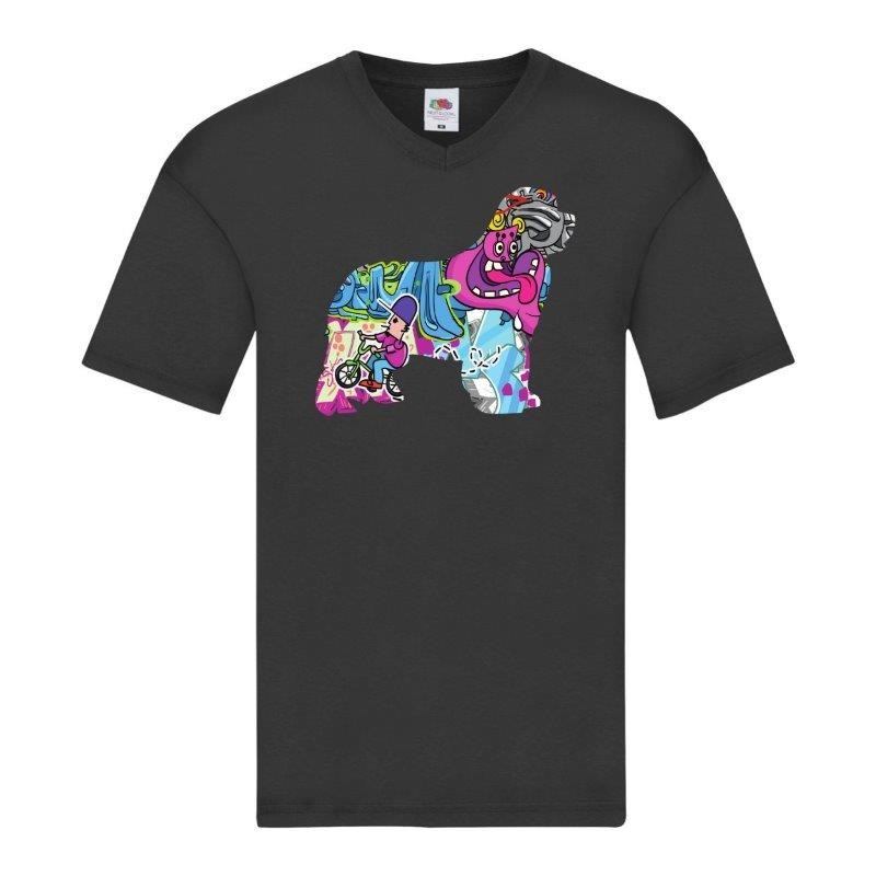 T-shirt scollo a V con grafica Terranova Newfy Cartoon T-shirt scollo a V con grafica Terranova Newfy Cartoon