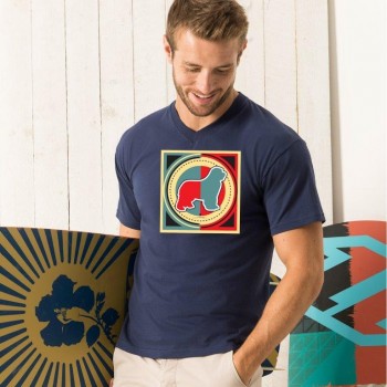 T-shirt scollo a V con grafica Terranova Newfy Industrial