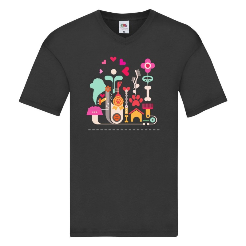 T-shirt scollo a V con grafica Terranova Newfy Passion 1 T-shirt scollo a V con grafica Terranova Newfy Passion 1