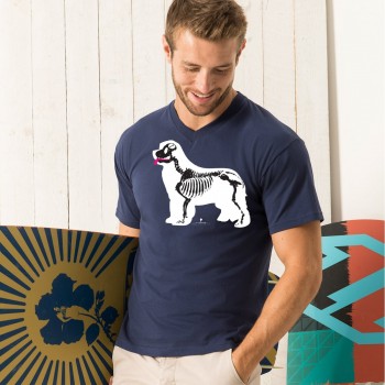 T-shirt scollo a V con grafica Terranova Newfy X-Ray