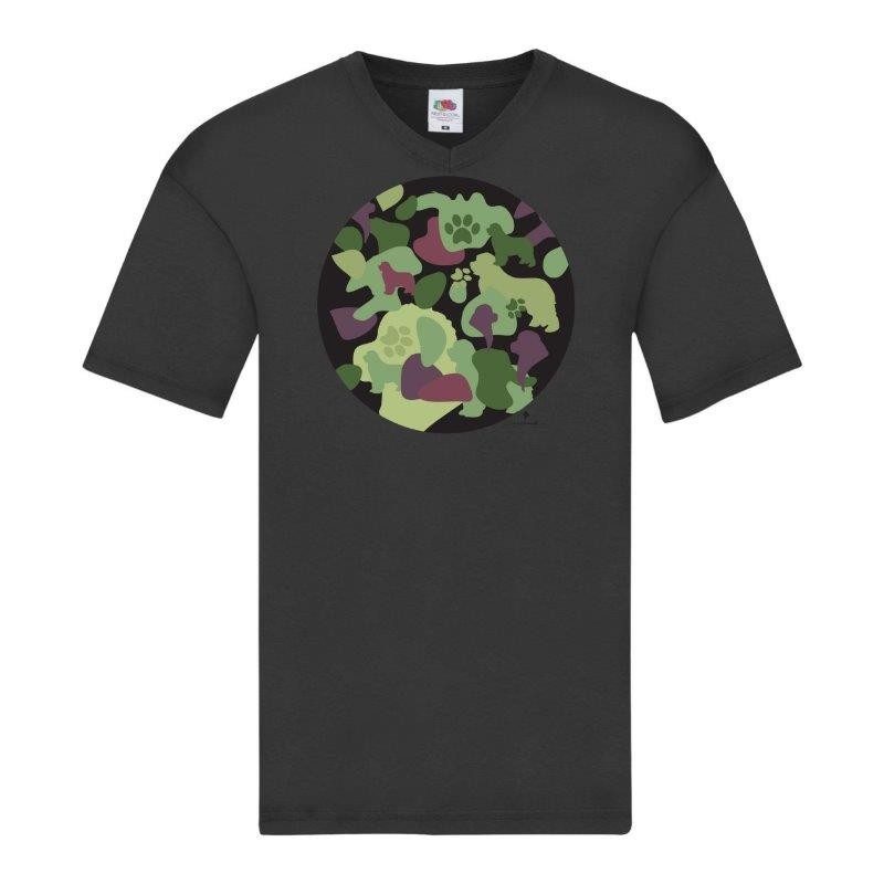 T-shirt scollo a V con grafica Terranova Newfy camouglage T-shirt scollo a V con grafica Terranova Newfy camouglage