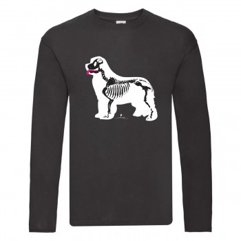 T-shirt manica lunga con grafica cane Terranova Newfy X-Ray