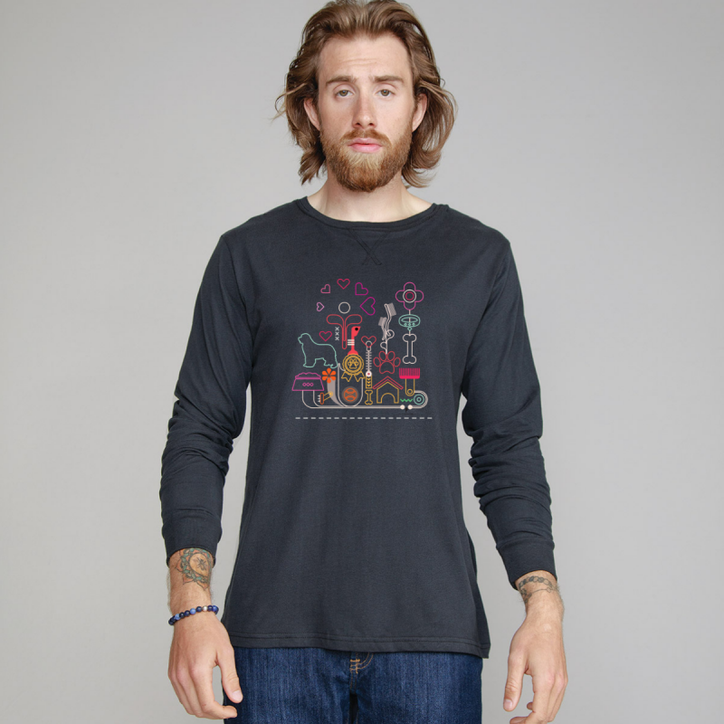 T-shirt manica lunga Superstar con grafica cane Terranova Newfy Passion 2 T-shirt manica lunga Superstar con grafica cane Terranova Newfy Passion 2