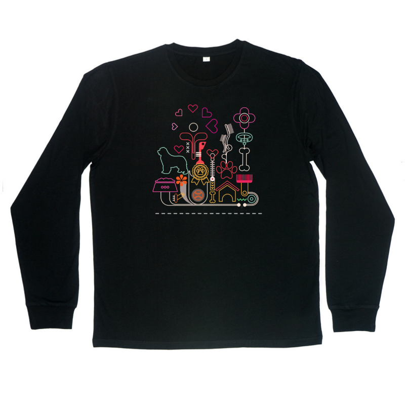 T-shirt manica lunga Superstar con grafica cane Terranova Newfy Passion 2 T-shirt manica lunga Superstar con grafica cane Terranova Newfy Passion 2