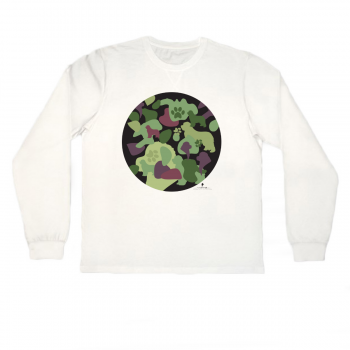 T-shirt manica lunga Superstar con grafica cane Terranova camouflage