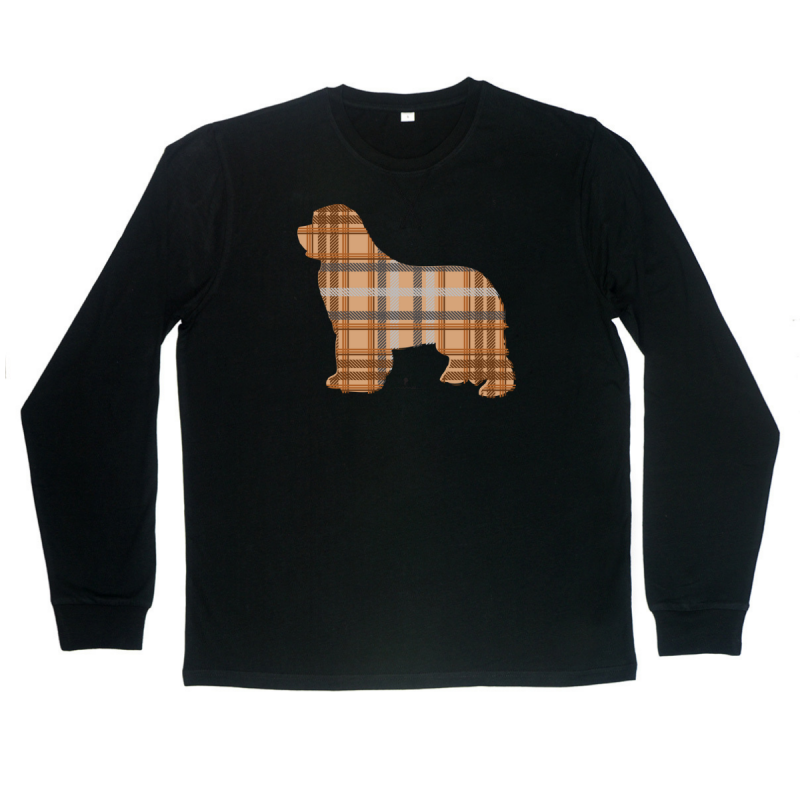 T-shirt manica lunga Superstar con grafica cane Terranova Tartan