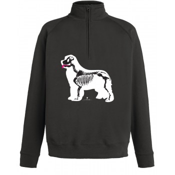 Felpa leggera con zip da uomo con grafica cane Terranova Newfy Newfy X Ray