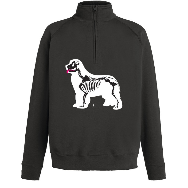 Felpa leggera con zip da uomo con grafica cane Terranova Newfy Newfy X Ray Felpa leggera con zip da uomo con grafica cane Terranova Newfy Newfy X Ray