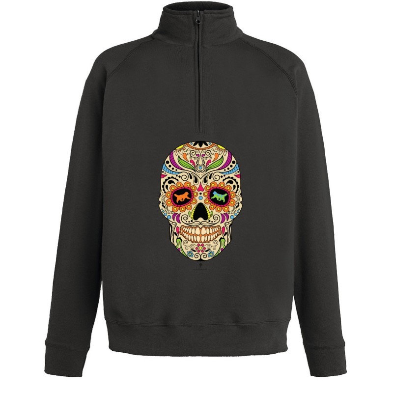 Felpa leggera con zip da uomo con grafica cane Terranova Newfy la noche de los muertos 2 Felpa leggera con zip da uomo con grafica cane Terranova Newfy la noche de los muertos 2