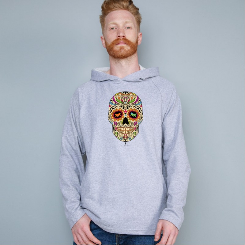 Felpa uomo leggera con cappuccio con grafica cane Terranova Newfy la noche de los muertos 2 Felpa uomo leggera con cappuccio con grafica cane Terranova Newfy la noche de los muertos 2