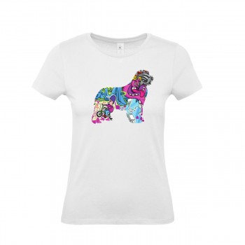 T-Shirt donna cane Terranova - grafica Newfy Cartoon
