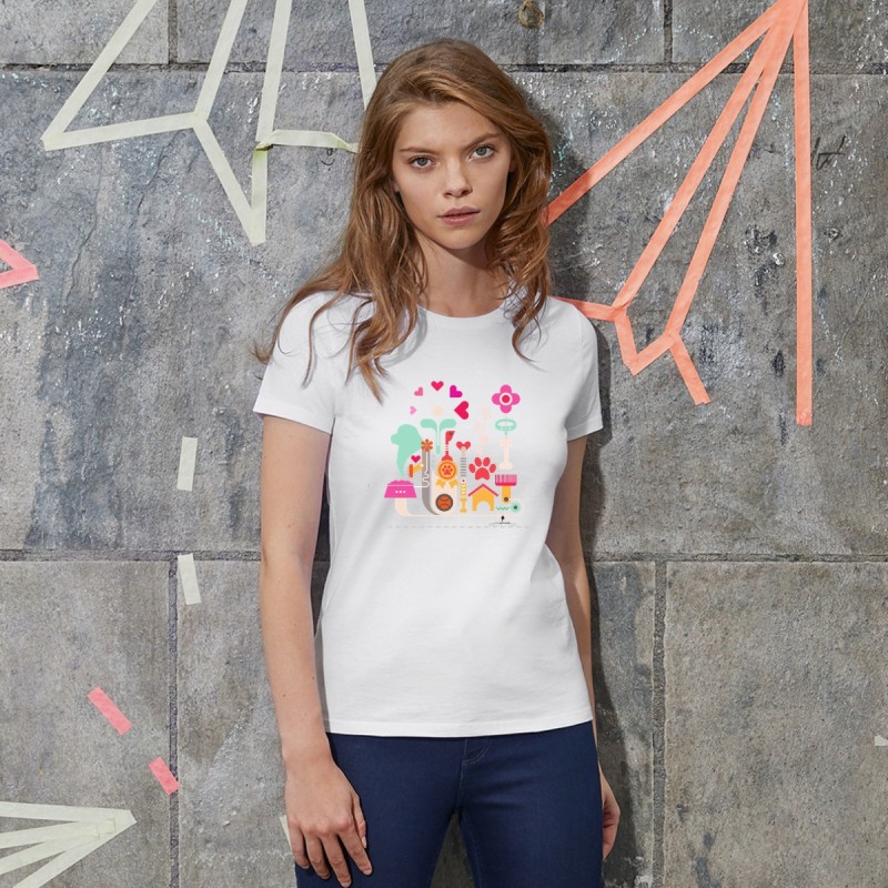T-Shirt donna con grafica cane Terranova Newfy Passion 1 T-Shirt donna con grafica cane Terranova Newfy Passion 1