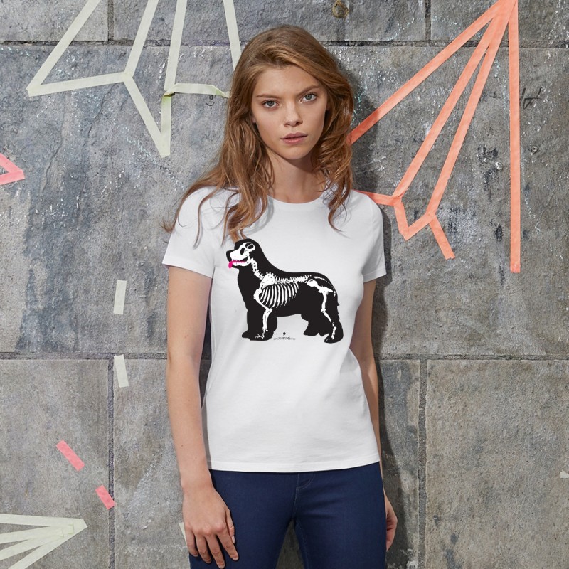 T-Shirt donna con grafica cane Terranova Newfy X Ray