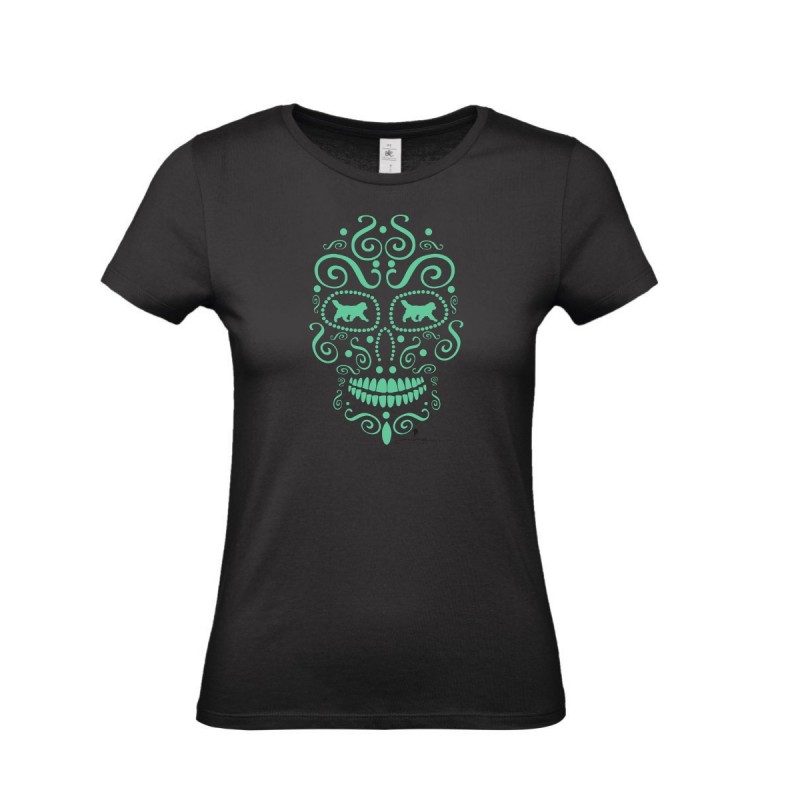 T-Shirt donna con grafica cane Terranova Newfy la noche de los muertos 1