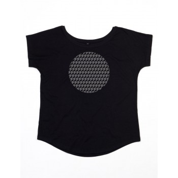 T-Shirt girocollo profondo da donna con grafica cane Terranova - Newfy Optical