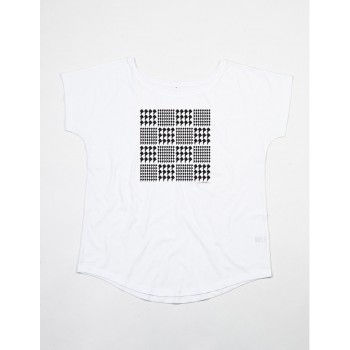 T-Shirt girocollo profondo da donna con grafica cane Terranova - Newfy Prince of Wales