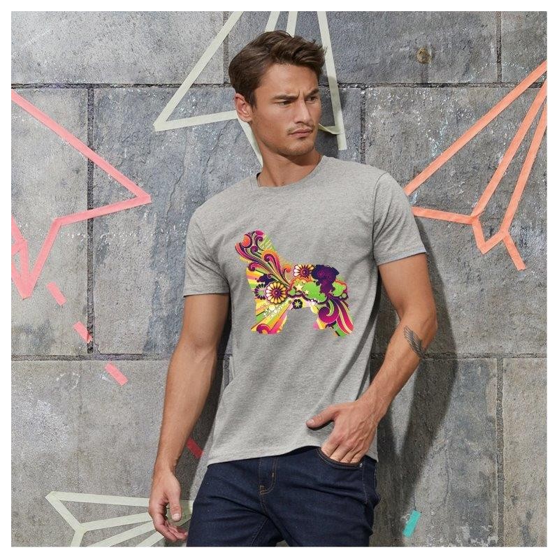 T-Shirt uomo cane Terranova - grafica Newfy Vintage T-Shirt uomo cane Terranova - grafica Newfy Vintage