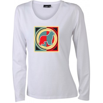 T-Shirt manica lunga da donna con grafica cane Terranova - Newfy Industrial