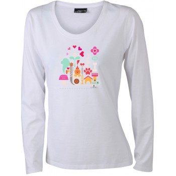 T-Shirt manica lunga da donna con grafica cane Terranova - Newfy Passion 1