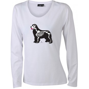 T-Shirt manica lunga da donna con grafica cane Terranova - Newfy X Ray