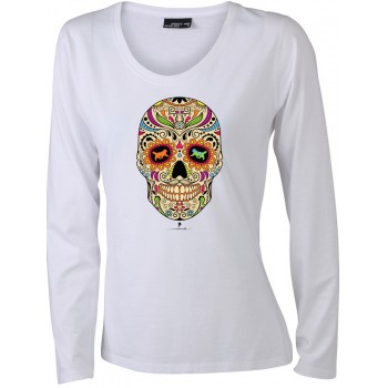 T-Shirt manica lunga da donna con grafica cane Terranova - Newfy la noche de los muertos 2